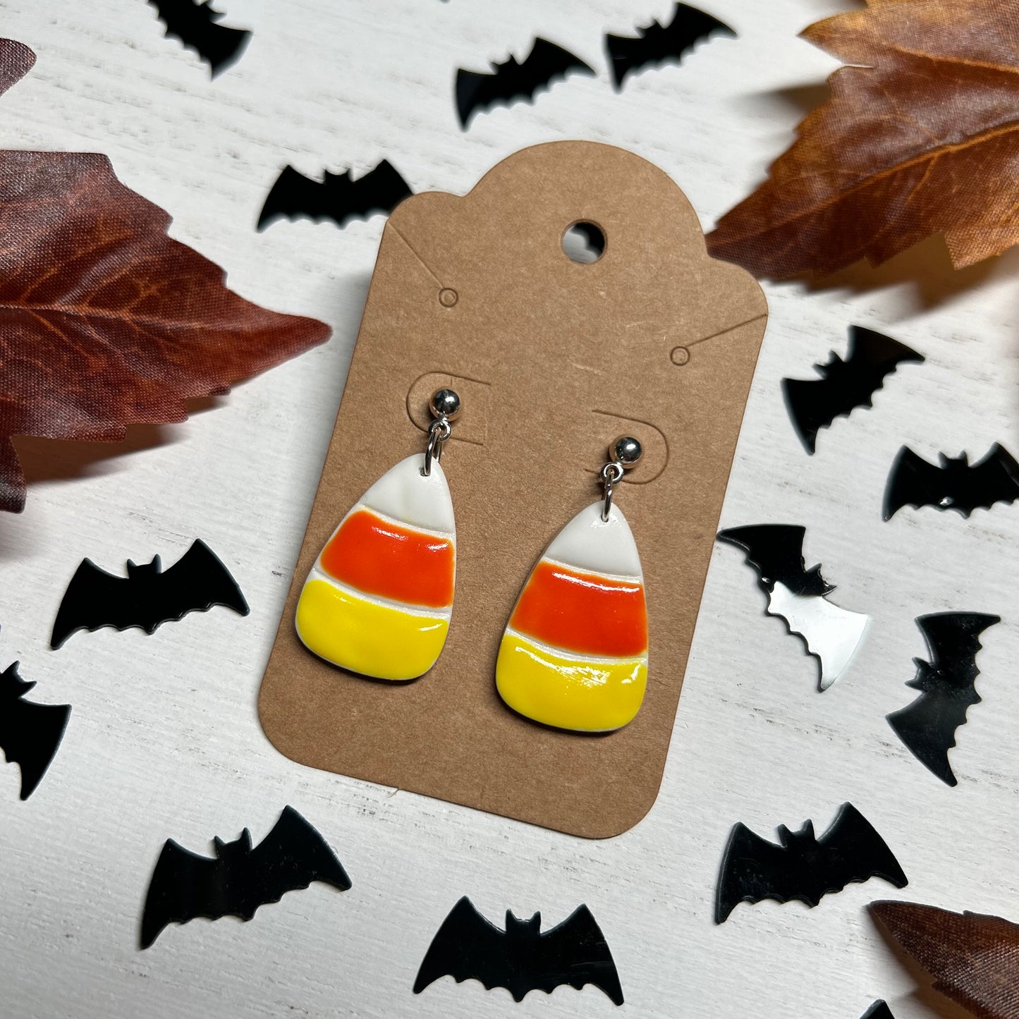 Candy Corn Earrings