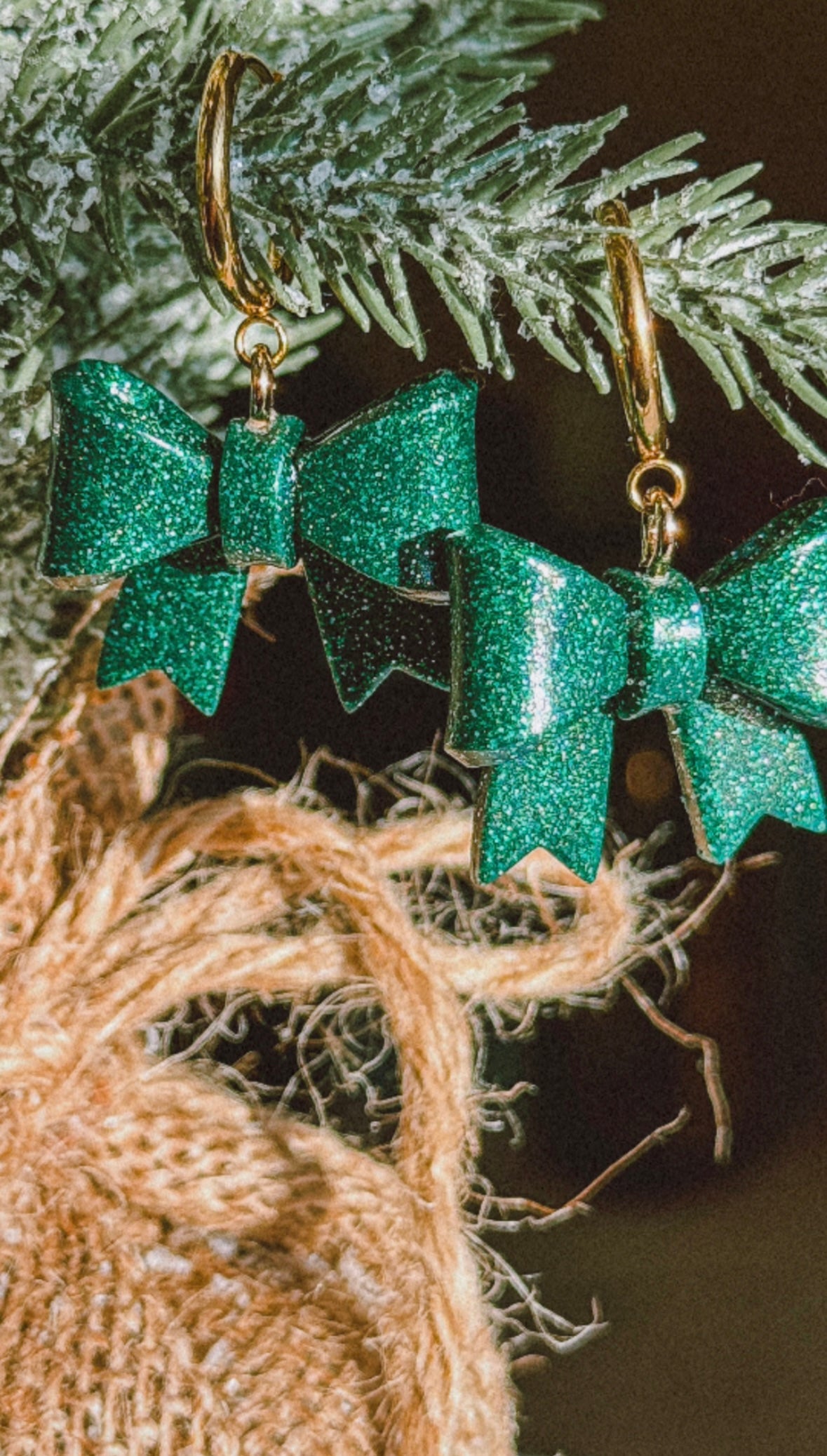 Sparkly Bow Earrings
