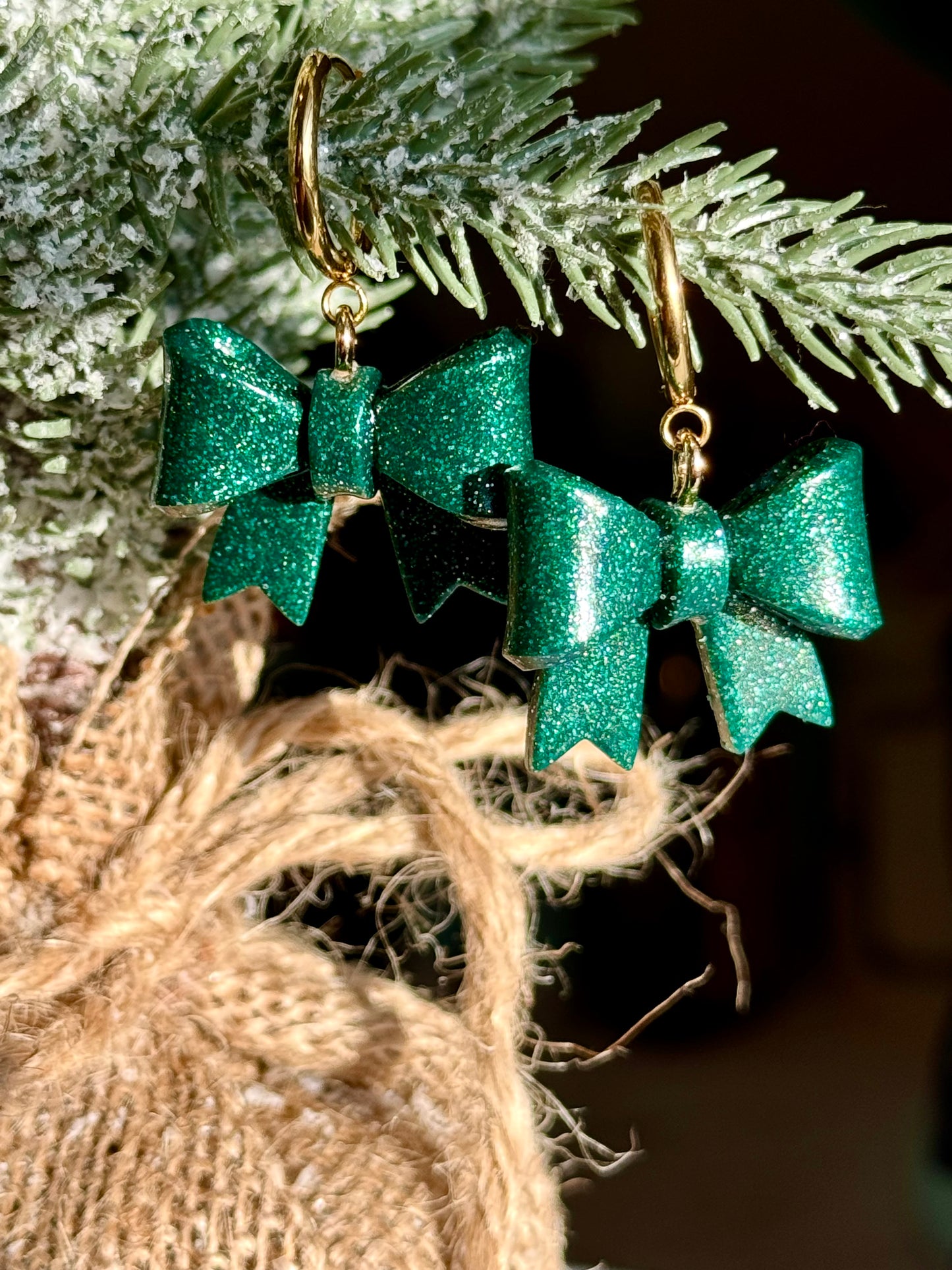 Sparkly Bow Earrings