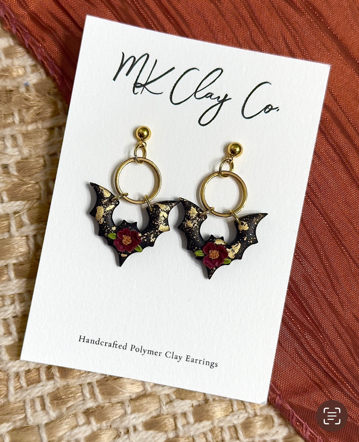 Floral Bat Dangles