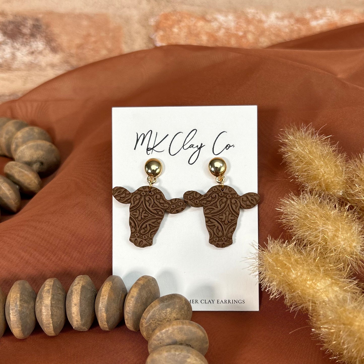 Cow Head Earrings